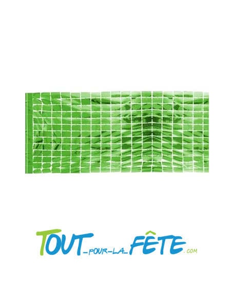 Rideau scintillant foil square vert 100cm x 200cm déco mur, photobooth