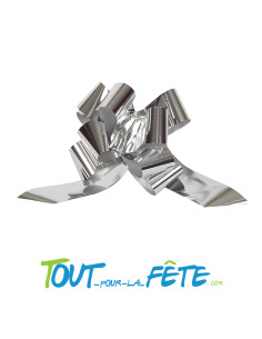 Lot de 5 noeuds automatiques métallisés à tirer 31mm couleur argent