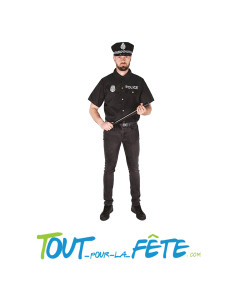 Déguisement de policier homme taille adulte L/XL (chemise et casquette)