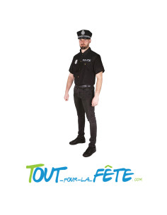 Déguisement de policier homme taille adulte L/XL (chemise et casquette) 2