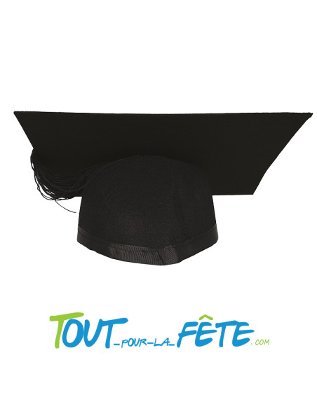 Chapeau d'étudiant taille adulte luxe avec coque rigide ( accessoire déguisement )