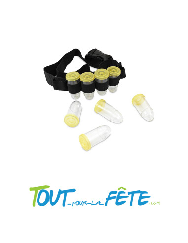 Cartouchière de shooters SOS apéro ( ceinture avec 8 shooters balles)