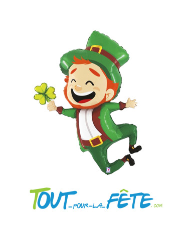 Ballon aluminium Leprechaum St patrick 132 cm
