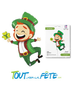 Ballon aluminium Leprechaum St patrick 132 cm 2