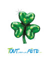 Ballon en aluminium Saint Patrick day trèfle vert holographique 81 cm
