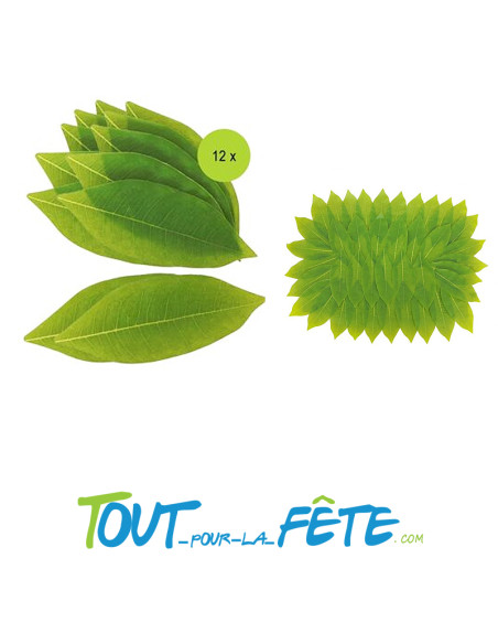 Lot de 12 feuilles artificielles pachira centre de table