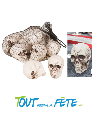 12 crânes en plastique pour décorer vos soirées Halloween !
