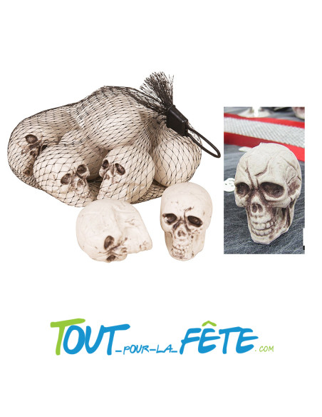 12 crânes en plastique pour décorer vos soirées Halloween !