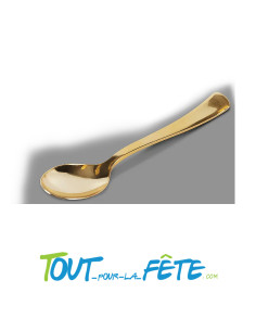 lot de 50 cuillères 17 cm or (doré) en plastique façon inox