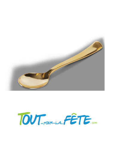 lot de 50 cuillères 17 cm or (doré) en plastique façon inox