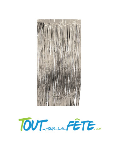 Rideau à frange scintillant métallisé 240cm x 100cm déco mur, photobooth