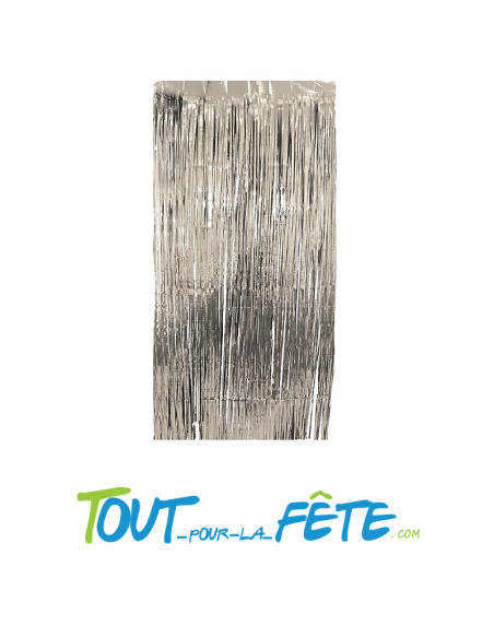 Rideau à frange scintillant métallisé 240cm x 100cm déco mur, photobooth