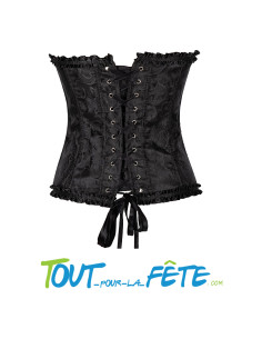 Corset bustier à lacets pour femme noire taille adulte ( style gothique )