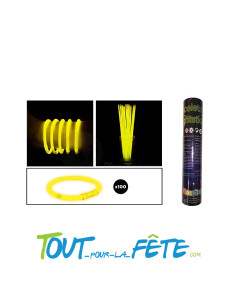100 bracelets fluo lumineux a craquer 1 couleur ( vert - rouge - orange - jaune - blanc - bleu) 2