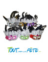 masque / loup coloré avec plumes ( plusieurs coloris  )
