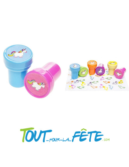 Tampon encreur à imprimer motif licorne ludique et tendance