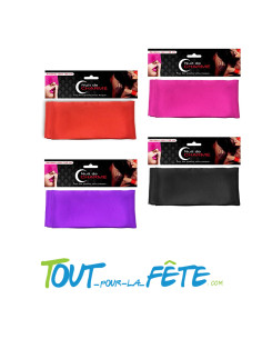 Bandeau satiné sexy 150cm ( noir - violet - rose - rouge )