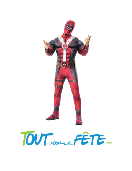 Déguisement de super héros Deadpool taille unique Marvel licence officielle