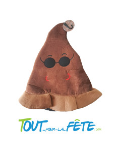Chapeau émoticone / émoji  caca ou crotte cool taille adulte taille unique