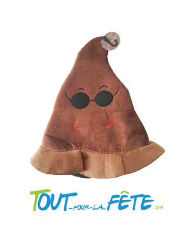 Chapeau émoticone / émoji  caca ou crotte cool taille adulte taille unique