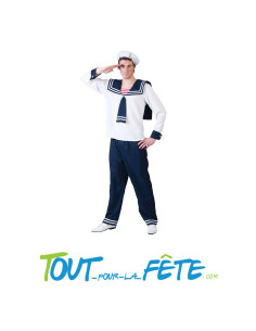 Déguisement de Matelot Adulte chapeau / teeshirt / pantalon