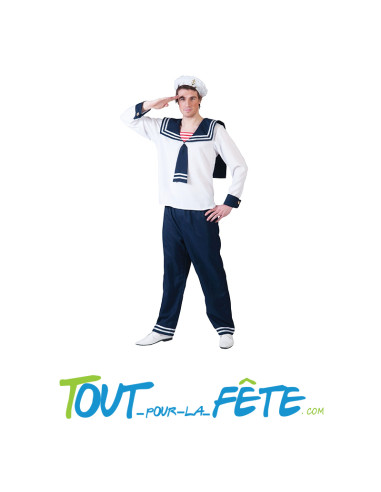 Déguisement de Matelot Adulte chapeau / teeshirt / pantalon