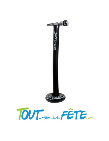 Microphone sur pied gonflable noir 116 cm gonflage uniquement a l'air