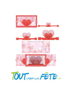 Carte 3D "Coeur rouge" carte petit théâtre avec enveloppe 2