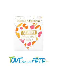Puzzle affectif atsem carte petit théâtre 3d avec enveloppe