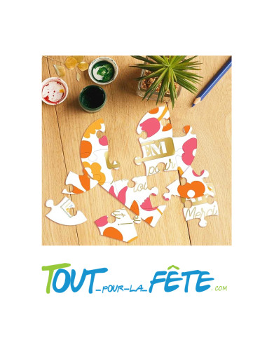 Puzzle affectif atsem carte petit théâtre 3d avec enveloppe