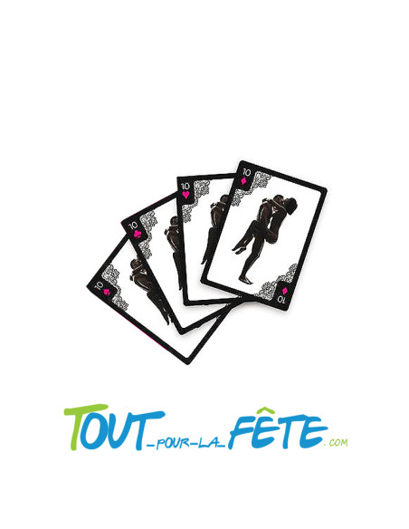 Jeu de 54 cartes coquines kamasutra ( pour adulte -18 ans )