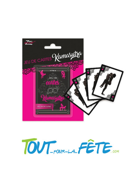 Jeu de 54 cartes coquines kamasutra ( pour adulte -18 ans )