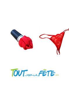 Rouge à lèvres avec string rouge à l'intérieur "soyez prête en toutes circonstances" 2