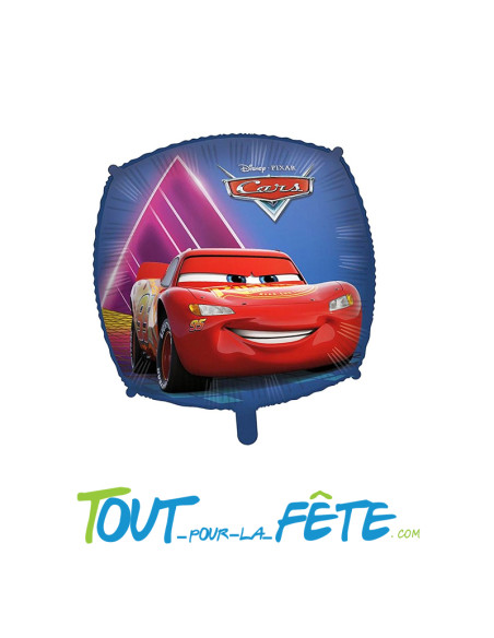 Ballon aluminium carré Cars© 43cm gonflage air hélium