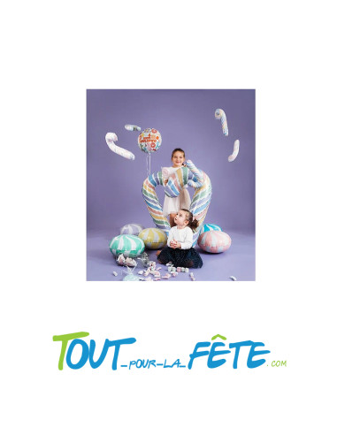 Ballon aluminium rond bonbon vert 91 cm air ou...