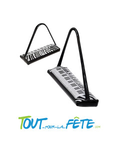 Clavier électronique gonflable avec avec motif zébré noir et blanc 57 cm