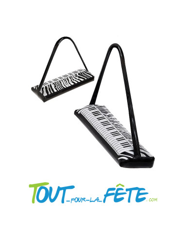 Clavier électronique gonflable avec avec motif zébré noir et blanc 57 cm