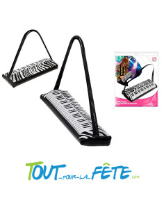 Clavier électronique gonflable avec avec motif zébré noir et blanc 57 cm 2