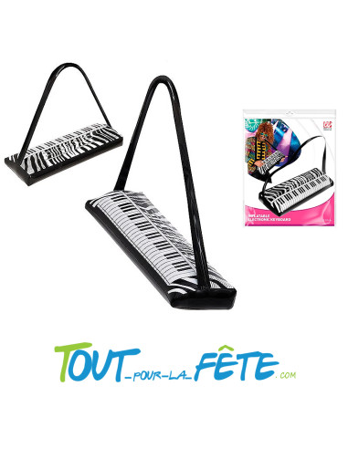 Clavier électronique gonflable avec avec motif zébré noir et blanc 57 cm