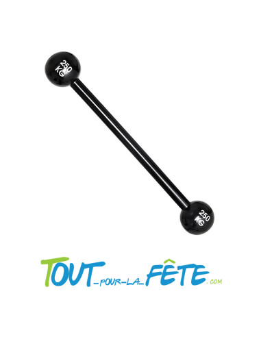 Barre d'haltère 250kg gonflable noir 120 cm accessoire gonflable humour