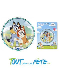 Ballon en aluminium rond Bluey et bingo 46 cm licence officielle 2