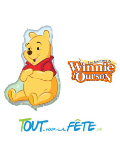 Ballon aluminium Winnie l'ourson 76x102 cm air ou hélium 2