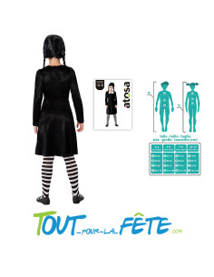 Déguisement de Mercredi Addams sans licence taille enfant 2