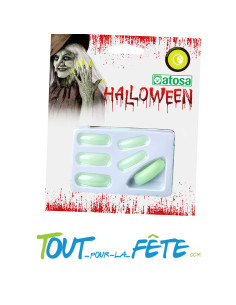 Lot de 10 faux ongles phosphorescents brillent la nuit 2