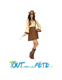 Déguisement de cowboy femme taille XL ceinture robe 2