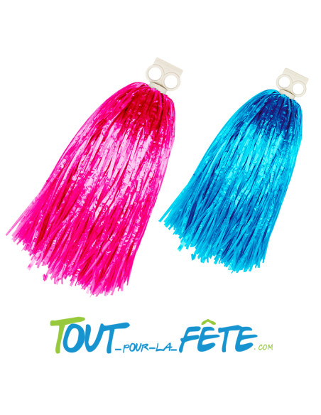 1 Pompon de pom-pom girl 2 colories au choix bleu - rose