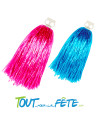 1 Pompon de pom-pom girl 2 colories au choix bleu - rose