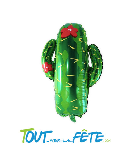Ballon aluminium métallique forme cactus 60cm x 40cm ( hélium - air )