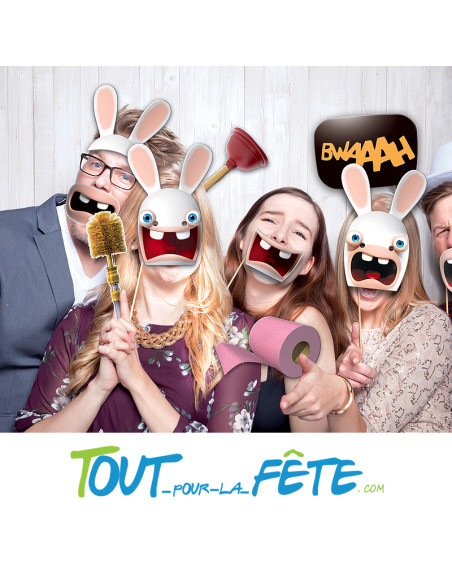 Kit accessoires photobooth Lapins Crétins 10 modèles différents Licence