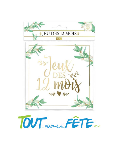 Jeu des 12 mois pour mariage "vive les mariés" ( 14 cartes )